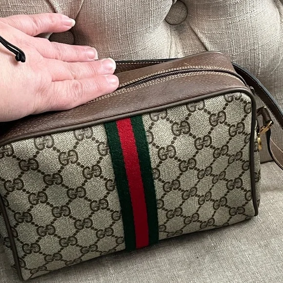 Gucci Ophidia vintage Zip Around Camera leather crossbody bag - Picture 9 of 14